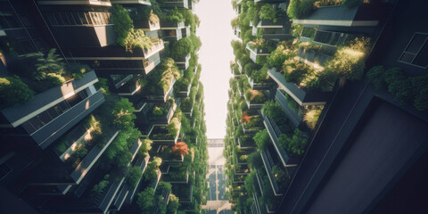 Bio architecture, gardens and buildings - Generative AI