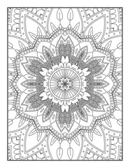 Mandala Coloring Pages For Kids. Mandala Coloring Pages for Adults. Vintage decorative elements. Mandala flower for adult coloring book. Vector illustration. Coloring Page. Flower. Black and white.