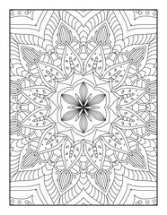 Mandala Coloring Pages For Kids. Mandala Coloring Pages for Adults. Vintage decorative elements. Mandala flower for adult coloring book. Vector illustration. Coloring Page. Flower. Black and white.