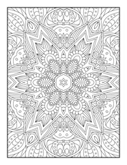 Mandala Coloring Pages For Kids. Mandala Coloring Pages for Adults. Vintage decorative elements. Mandala flower for adult coloring book. Vector illustration. Coloring Page. Flower. Black and white.