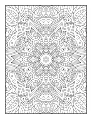 Mandala Coloring Pages For Kids. Mandala Coloring Pages for Adults. Vintage decorative elements. Mandala flower for adult coloring book. Vector illustration. Coloring Page. Flower. Black and white.