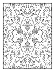 Mandala Coloring Pages For Kids. Mandala Coloring Pages for Adults. Vintage decorative elements. Mandala flower for adult coloring book. Vector illustration. Coloring Page. Flower. Black and white.