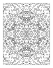 Mandala Coloring Pages For Kids. Mandala Coloring Pages for Adults. Vintage decorative elements. Mandala flower for adult coloring book. Vector illustration. Coloring Page. Flower. Black and white.