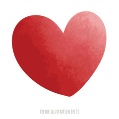 Heart hand drawn isolated on white background  ,vector illustration EPS 10