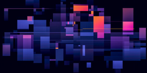 A minimalist background with shapes and colors - Generative AI