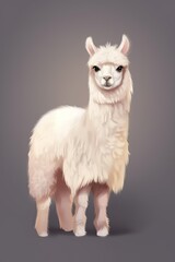 Whimsical Alpaca Delight: A Hilarious Encounter with a Fluffy Companion. Generative AI