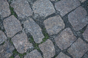 gray paving slabs as a background, pavement paved slabs as a background	
