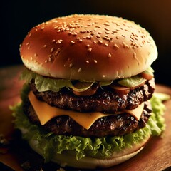 Single fresh burger