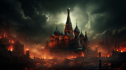 Moscow on fire.