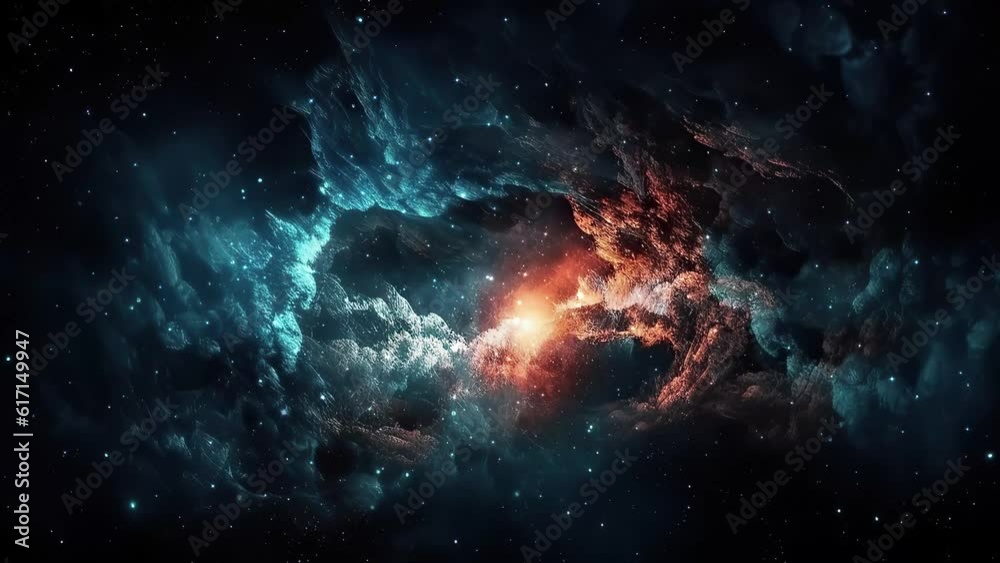 Wall mural galaxy and nebula. abstract space background. endless universe with stars and galaxies in outer spac