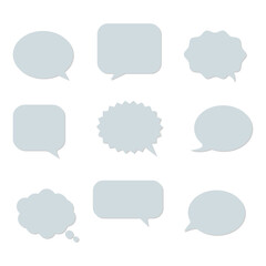 Speech bubbles and dialog balloons on white background