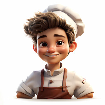 Mascote cozinheiro 3d chefe de cozinha