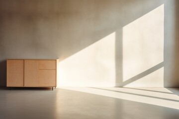 Luxury beige room mockup. Illustration AI Generative.