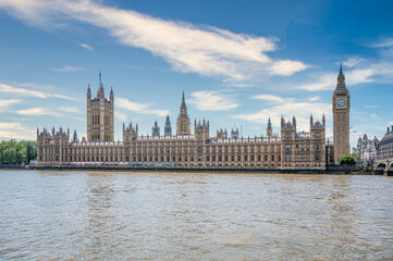Fototapeta na wymiar Big Ben and House of Parliament, London