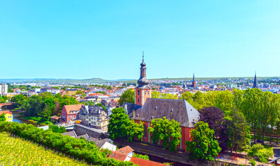 Fototapeta na wymiar Panoramaansicht Bad Kreuznach, Rheinland-Pfalz