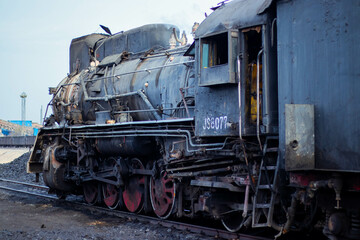 Fototapeta na wymiar The last steam locomotives in operation in China