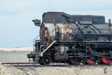 Naklejka premium The last steam locomotives in operation in China