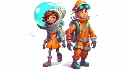 two astronaut 
