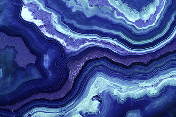 Fototapeta premium Royal Blue Geode Marble Background Generative AI