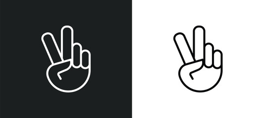 peace line icon in white and black colors. peace flat vector icon from peace collection for web, mobile apps and ui.