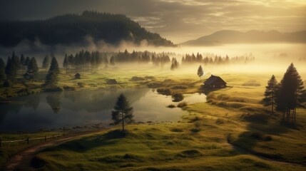 Naklejka premium A beautiful picturesque and mysterious land