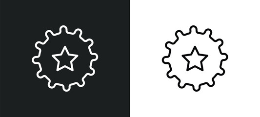 favorite up line icon in white and black colors. favorite up flat vector icon from favorite up collection for web, mobile apps and ui.