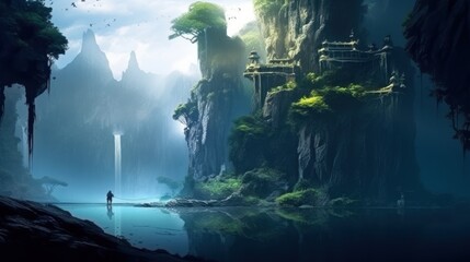 A beautiful picturesque and mysterious land