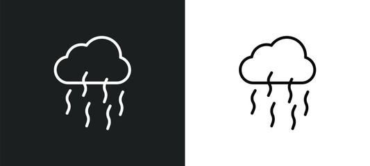 smog line icon in white and black colors. smog flat vector icon from smog collection for web, mobile apps and ui.