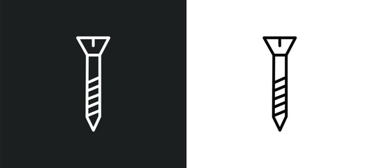 bolt line icon in white and black colors. bolt flat vector icon from bolt collection for web, mobile apps and ui.