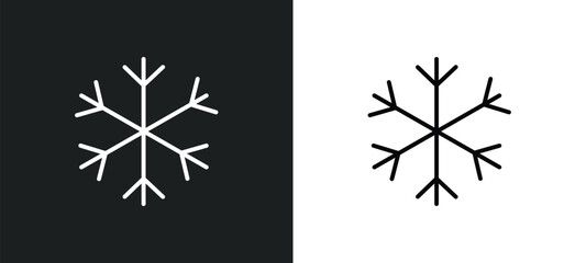 snow line icon in white and black colors. snow flat vector icon from snow collection for web, mobile apps and ui.