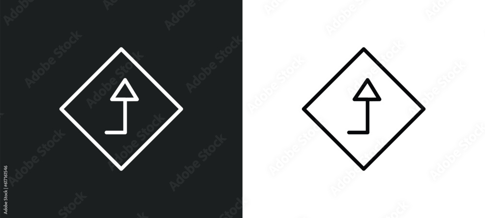 Poster go line icon in white and black colors. go flat vector icon from go collection for web, mobile apps 