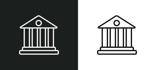 federalism line icon in white and black colors. federalism flat vector icon from federalism collection for web, mobile apps and ui.