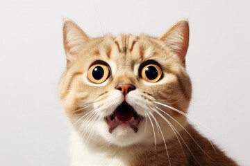 Obraz premium Cat looking surprised and shocked