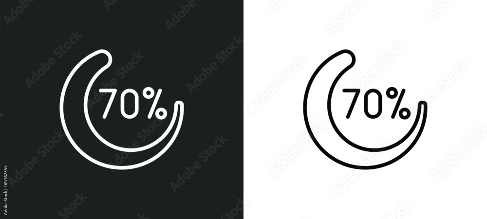 Poster loading indicator line icon in white and black colors. loading indicator flat vector icon from loadi