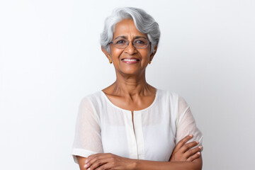 beautiful confident person in front of a background ai generated