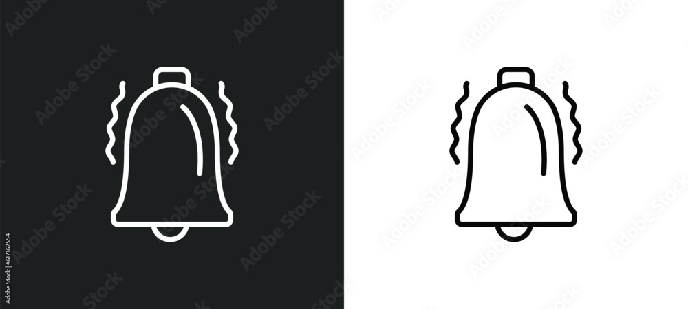 Poster alarm button line icon in white and black colors. alarm button flat vector icon from alarm button co