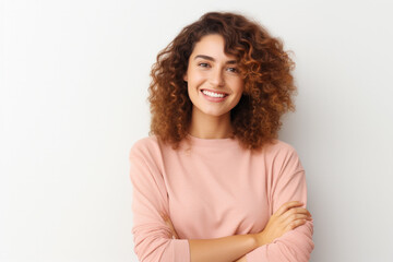 Fototapeta premium beautiful confident person in front of a background ai generated