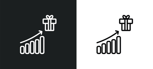 incentive line icon in white and black colors. incentive flat vector icon from incentive collection for web, mobile apps and ui.