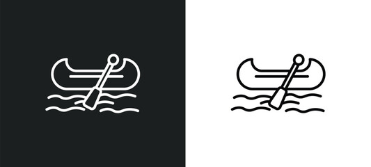 gondola line icon in white and black colors. gondola flat vector icon from gondola collection for web, mobile apps and ui. © IconArt