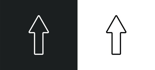 straight line icon in white and black colors. straight flat vector icon from straight collection for web, mobile apps and ui.
