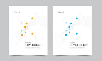 Cover design for annual report and business catalog, magazine, flyer or booklet. Brochure template layout. A4 cover vector EPS-10
