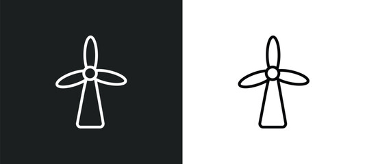 eolic line icon in white and black colors. eolic flat vector icon from eolic collection for web, mobile apps and ui.