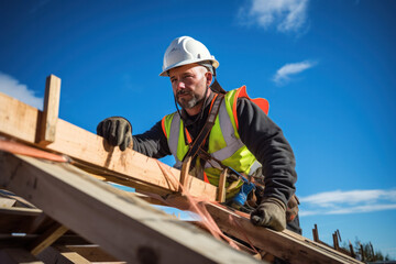 Roofbuilder working outside ai generated