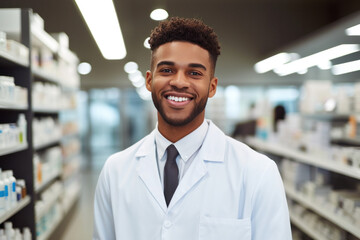 person working at a pharmacy ai generated