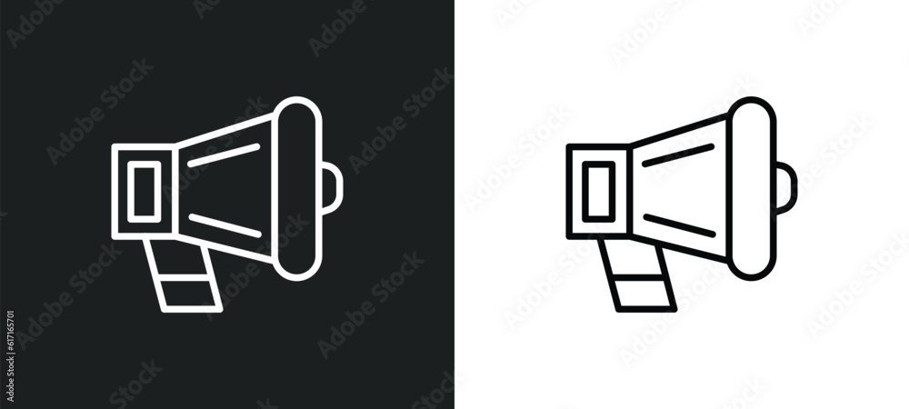 Poster call to action line icon in white and black colors. call to action flat vector icon from call to act