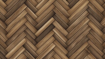 Flat realistic wooden parquet herringbone pattern texture, top-down view.