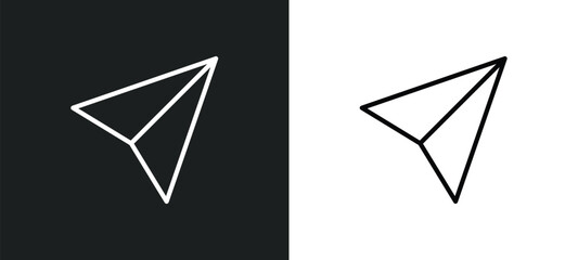 send line icon in white and black colors. send flat vector icon from send collection for web, mobile apps and ui.