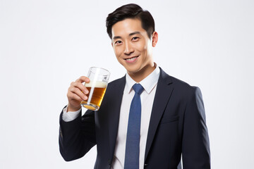 Man with a beer ai generated