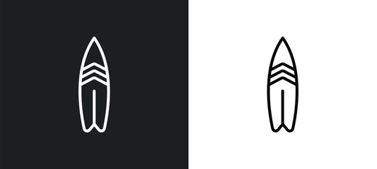 surf line icon in white and black colors. surf flat vector icon from surf collection for web, mobile apps and ui.