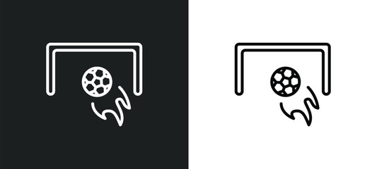 football line icon in white and black colors. football flat vector icon from football collection for web, mobile apps and ui.